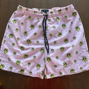 WXYZ Smiley‎ Face Men's Board Shorts Swim Trunks Size Medium Retro Beach Preppy
